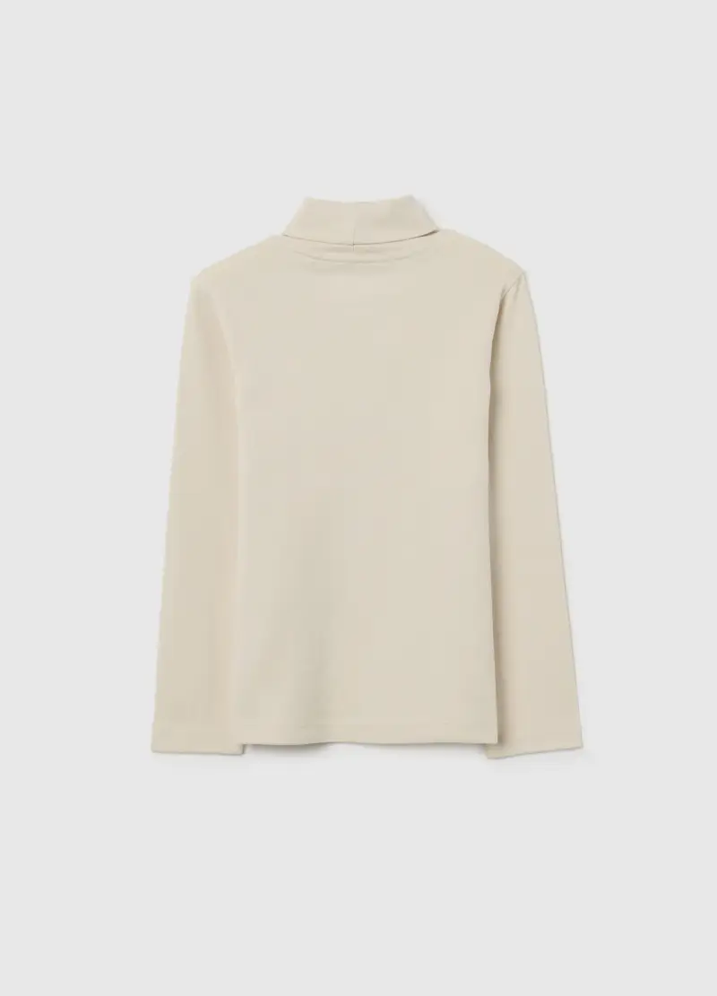 Maglia Da Bambino In Puro Cotone Beige Regular Fit, Beige miniatura 2