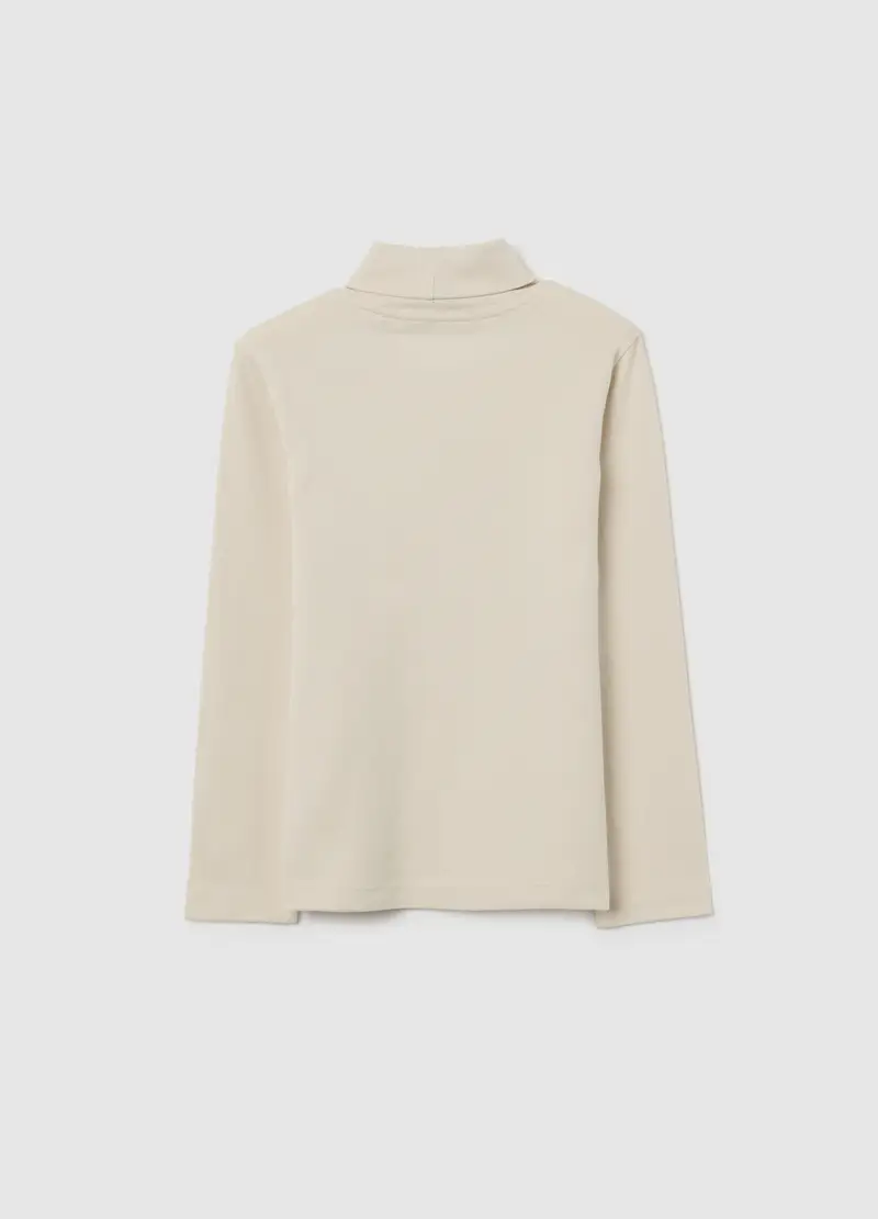 Maglia Da Bambino In Puro Cotone Beige Regular Fit, Beige miniatura 2