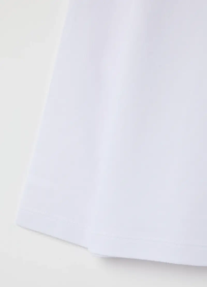 Maglia Da Bambino In Puro Cotone Bianca Regular Fit, Bianco miniatura 3