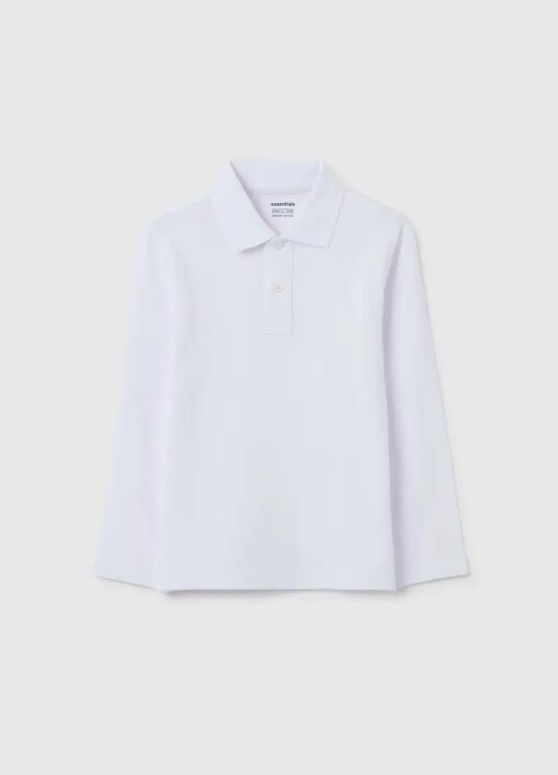 Maglia Da Bambino In Puro Cotone Bianca Regular Fit, Bianco