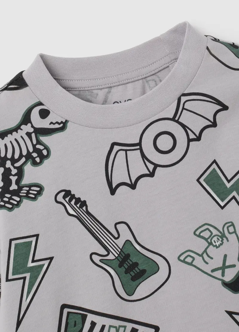 Maglia Da Bambino In Puro Cotone Grigia Regular Fit, Grigio miniatura 3