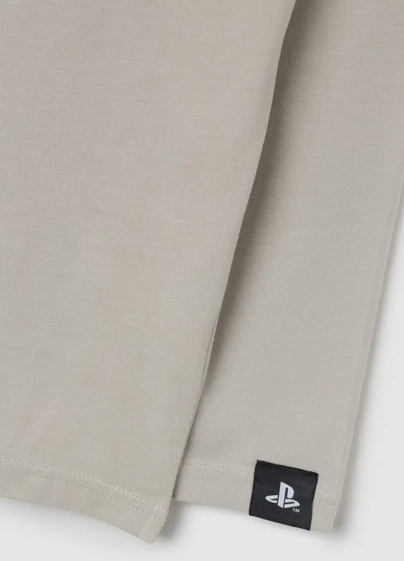 Maglia Da Bambino In Puro Cotone Grigia Vestibilità Over, Grigio miniatura 3