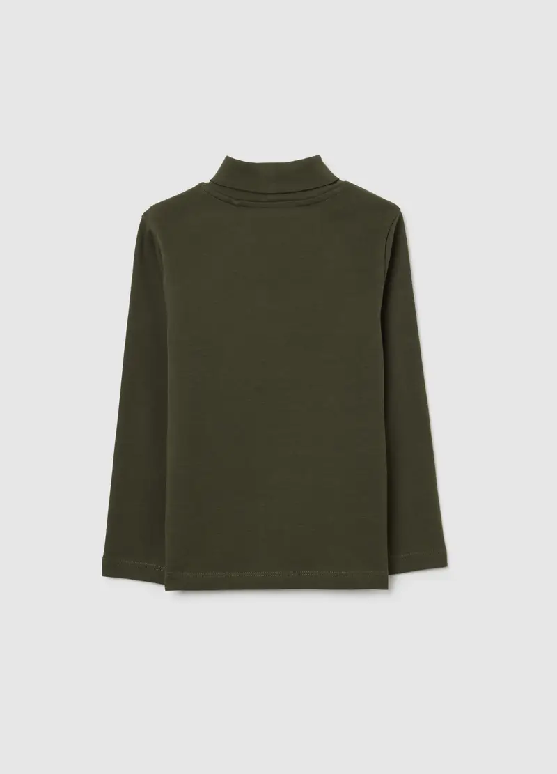 Maglia Da Bambino In Puro Cotone Verde Regular Fit, Verde miniatura 2