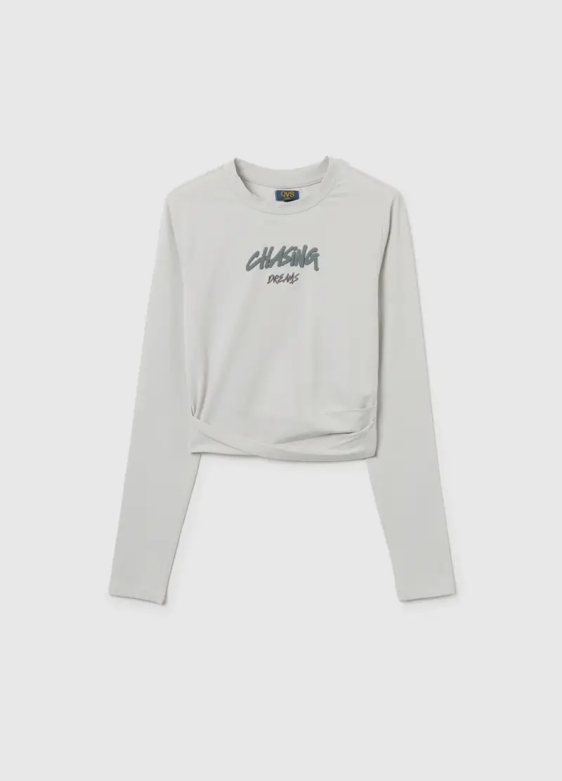 Maglia Da Ragazze In Cotone Elasticizzato Bianca Regular Fit, Bambina, Bianco