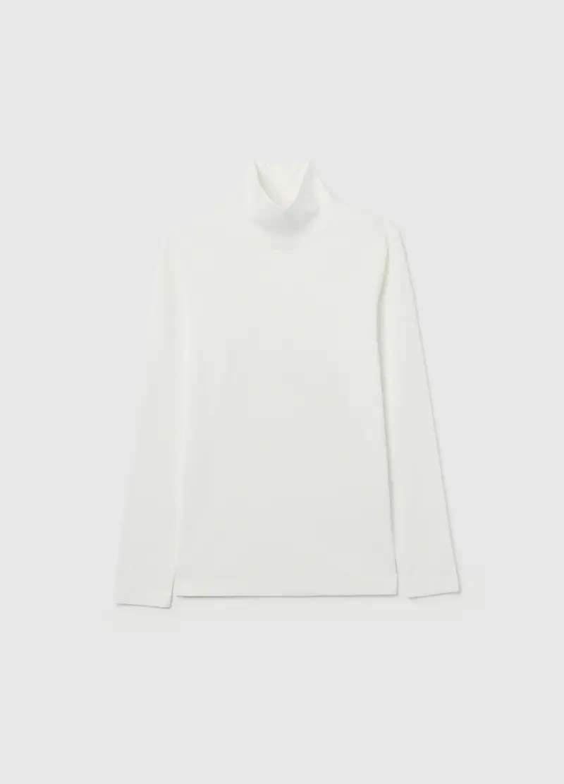 Maglia Da Ragazzo In Puro Cotone Bianca Regular Fit, Bambino, Bianco