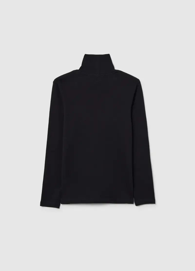 Maglia Da Ragazzo In Puro Cotone Nera Regular Fit, Bambino, Nero miniatura 2