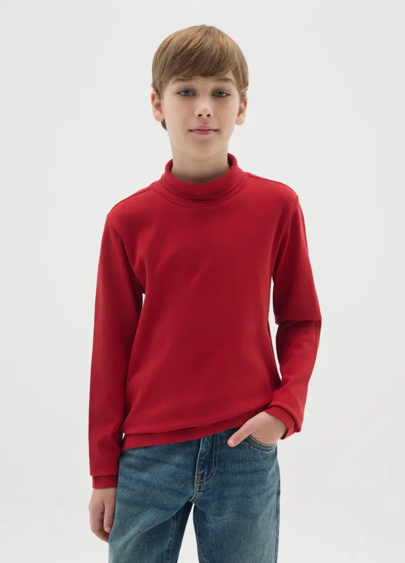 Ovs Kids Maglia Rossa Da Ragazzo In Puro Cotone Regular Fit