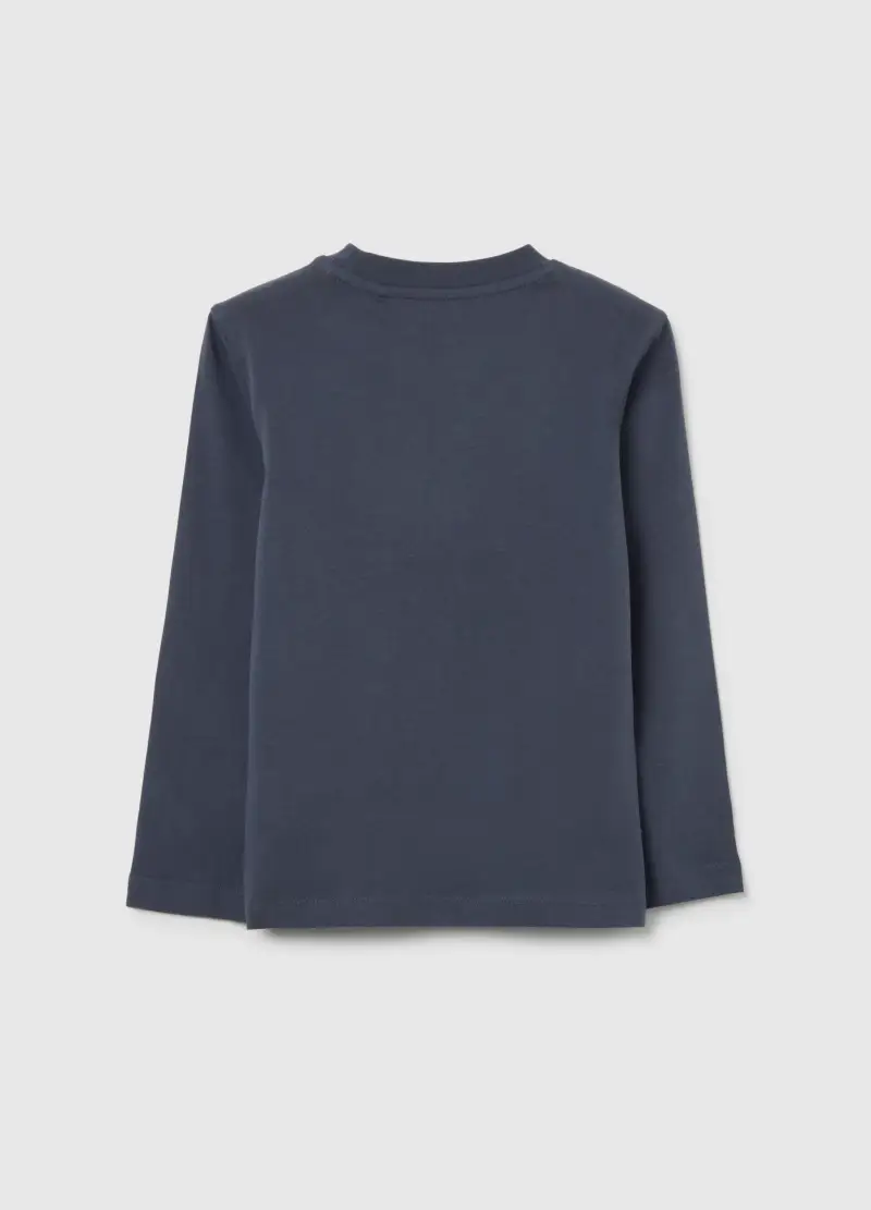 Maglietta Blu A Maniche Lunghe, Bambino, Nero miniatura 2