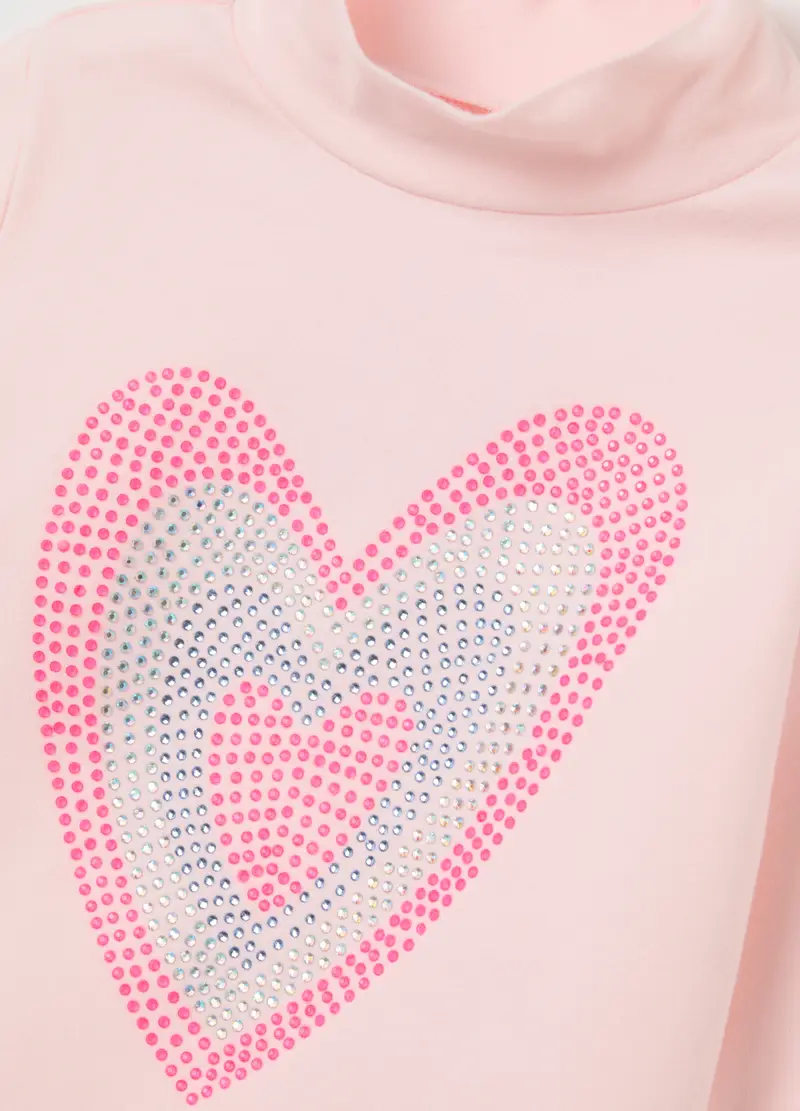 Maglietta Da Bambina In Cotone Elasticizzato Rosa Regular Fit, Rosa miniatura 3