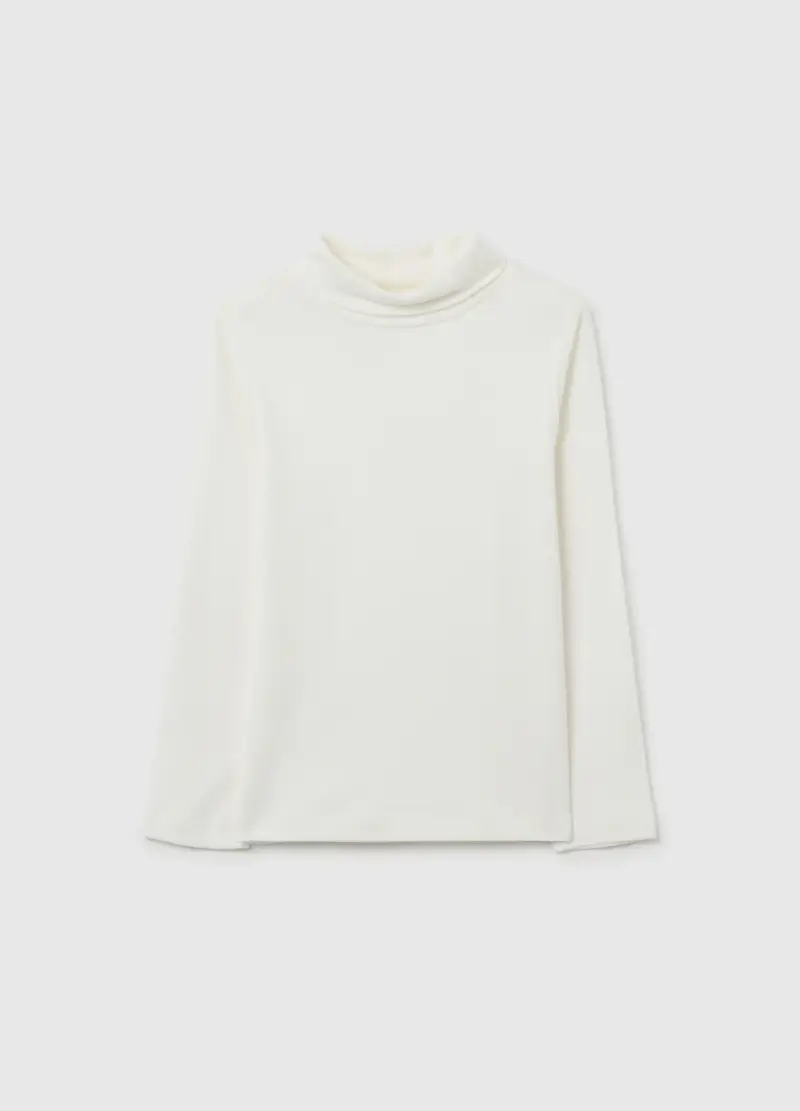 Maglietta Da Bambino In Puro Cotone Bianca Regular Fit, Bianco