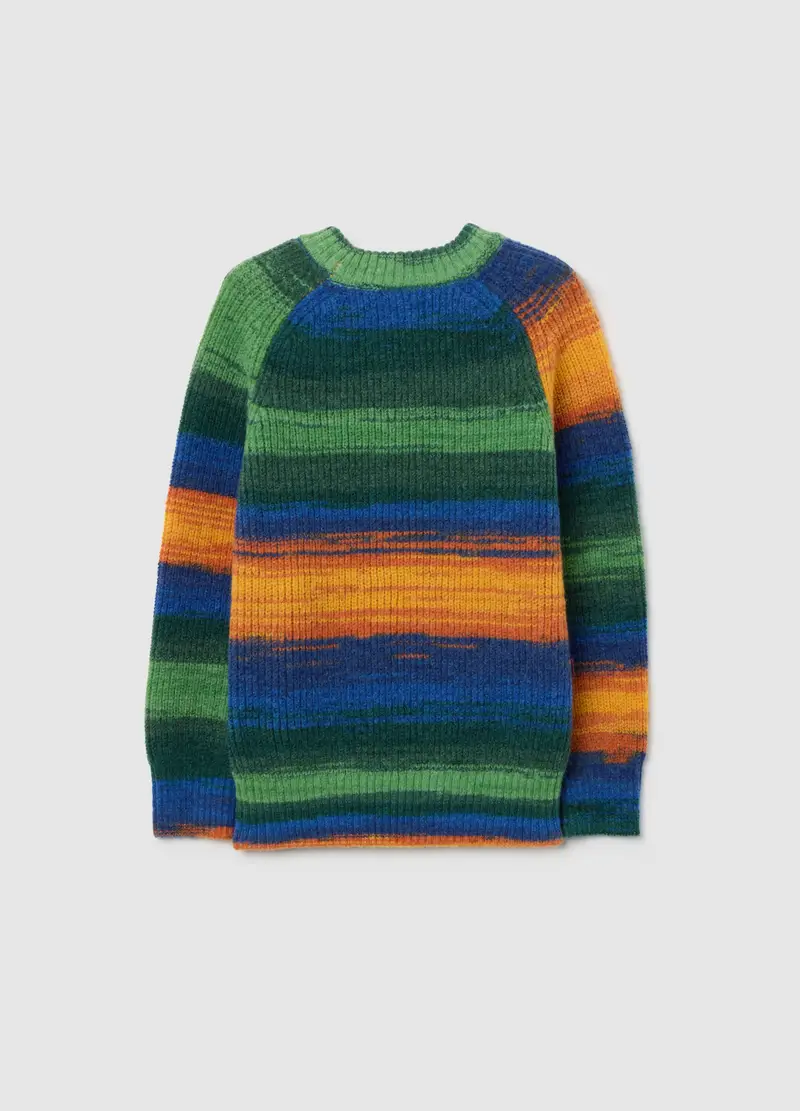 Maglione A Righe Multicolor Da Bambino Vestibilità Over, Multicolor miniatura 2