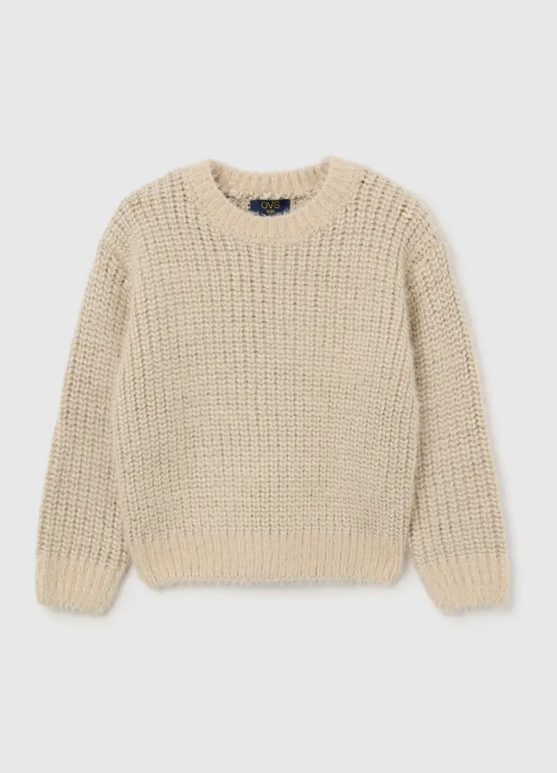 Maglione Da Bambina Beige Regular Fit, Beige