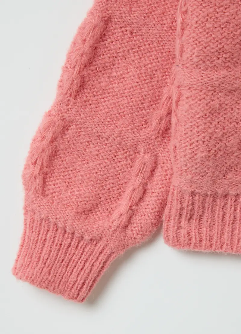 Maglione Da Bambina Rosa Regular Fit, Rosa miniatura 3