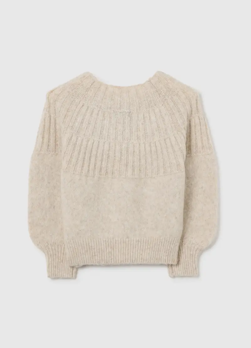 Maglione Da Ragazza Beige Regular Fit, Bambina, Beige miniatura 2