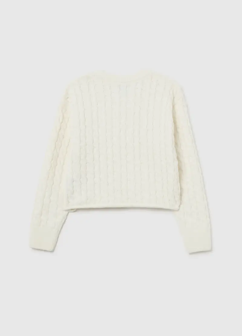 Maglione Da Ragazza Bianco Regular Fit, Bambina, Bianco miniatura 2