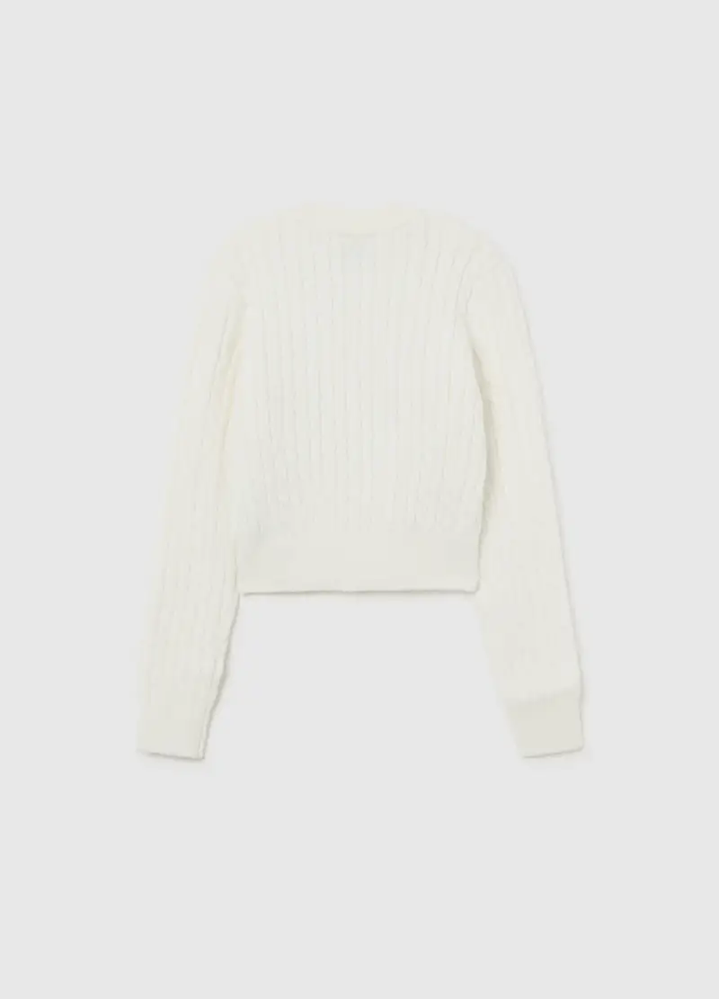 Maglione Da Ragazza Bianco Regular Fit, Bambina, Bianco miniatura 2