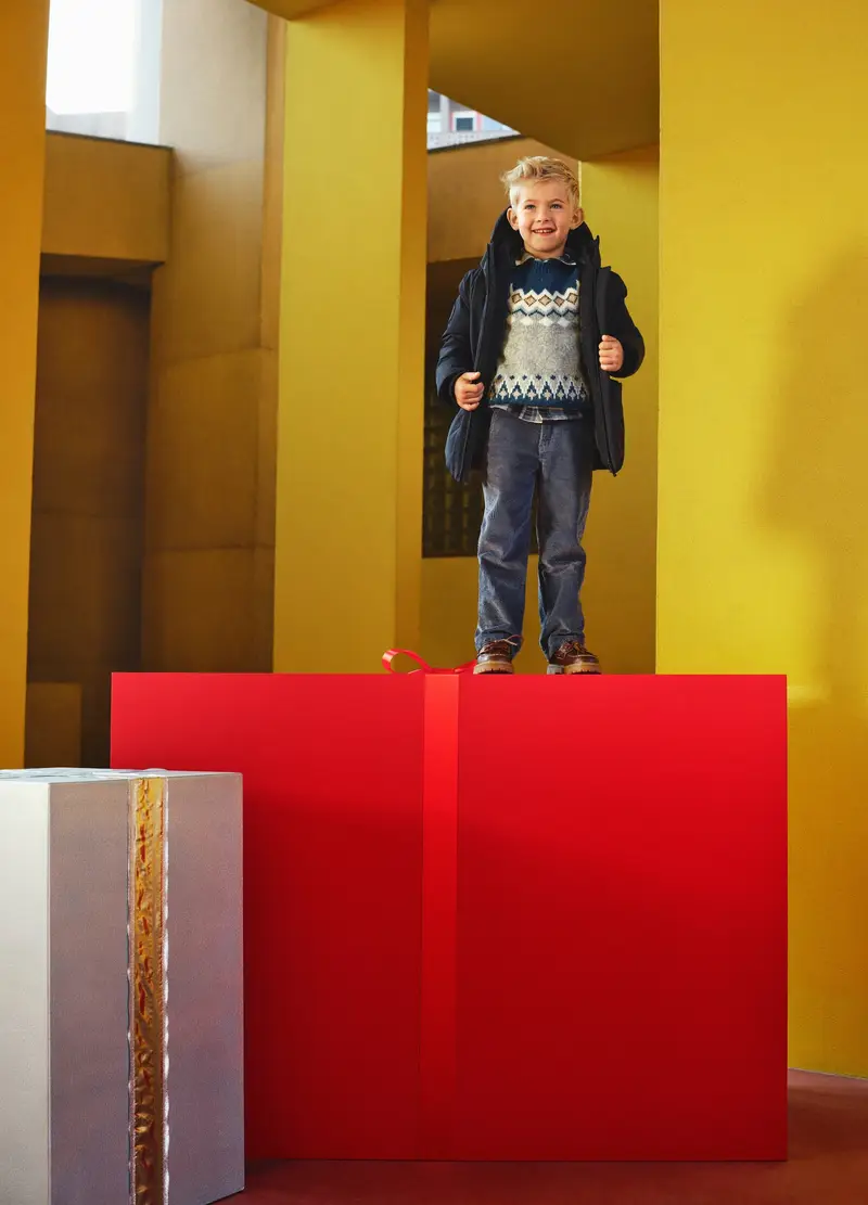 Maglione Multicolor Da Bambino Regular Fit Con Motivo Jacquard, Multicolor