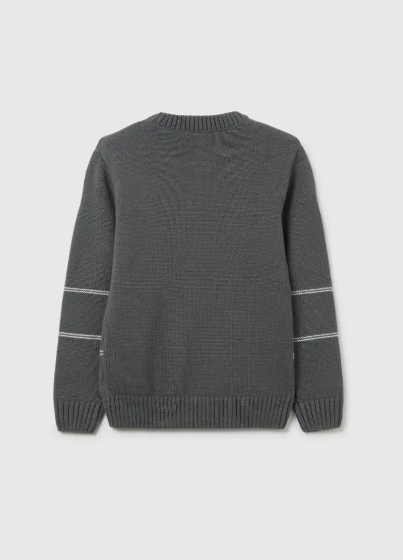 Maglione Multicolor Da Ragazzo Regular Fit Con Motivo Jacquard, Bambino, Multicolor miniatura 2