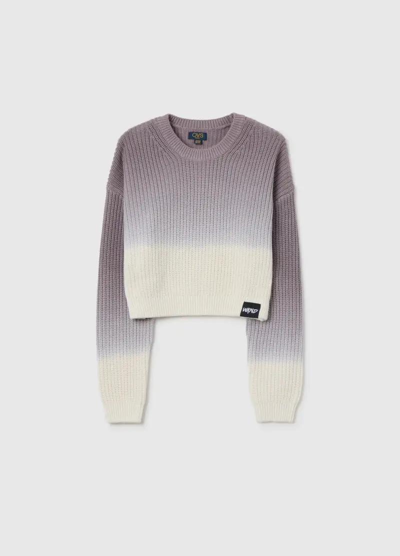 Maglione Multicolor Degradé Da Ragazza In Puro Cotone Regular Fit, Bambina, Multicolor