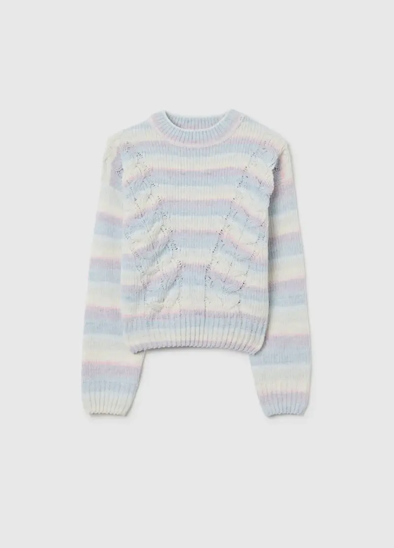 Maglione Multicolor Per Bambina, Bianco