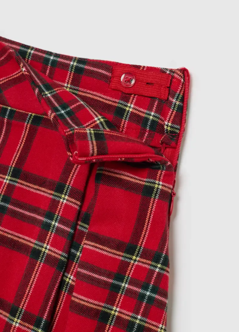 Minigonna A Quadri Multicolor Da Bambina, Multicolor miniatura 3