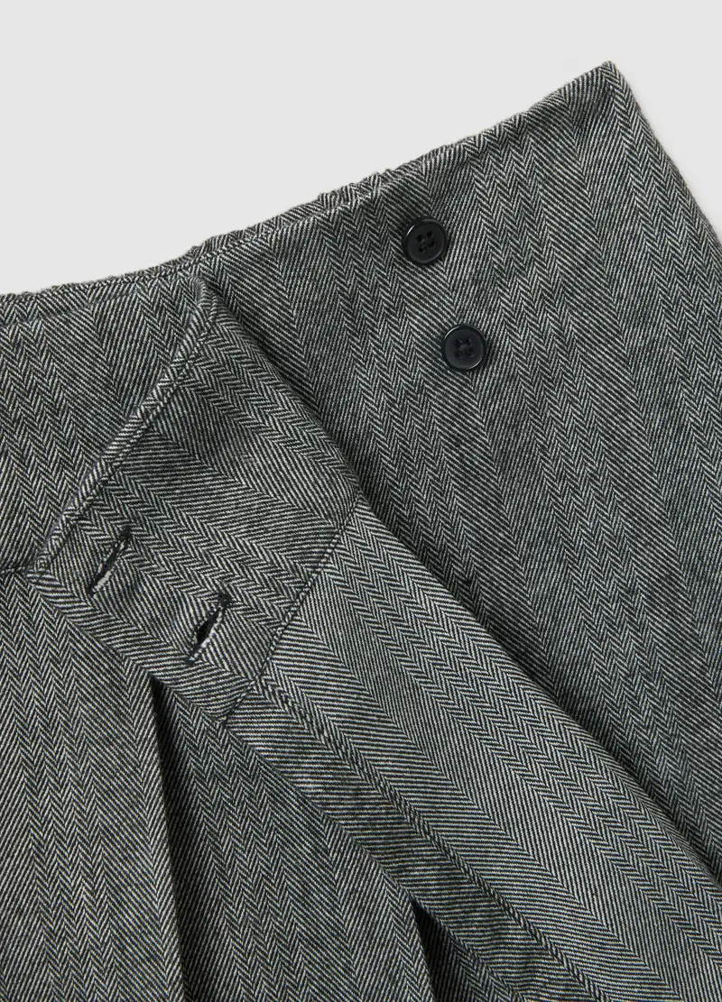 Minigonna Grigia Da Bambina Regular Fit In Tessuto Jacquard, Grigio miniatura 3