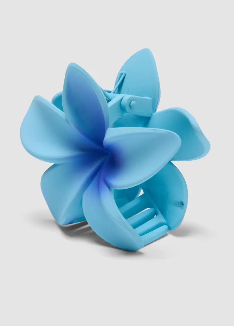 Molletta Per Capelli Azzurra Da Bambina A Forma Di Fiore, Azzurro miniatura 2