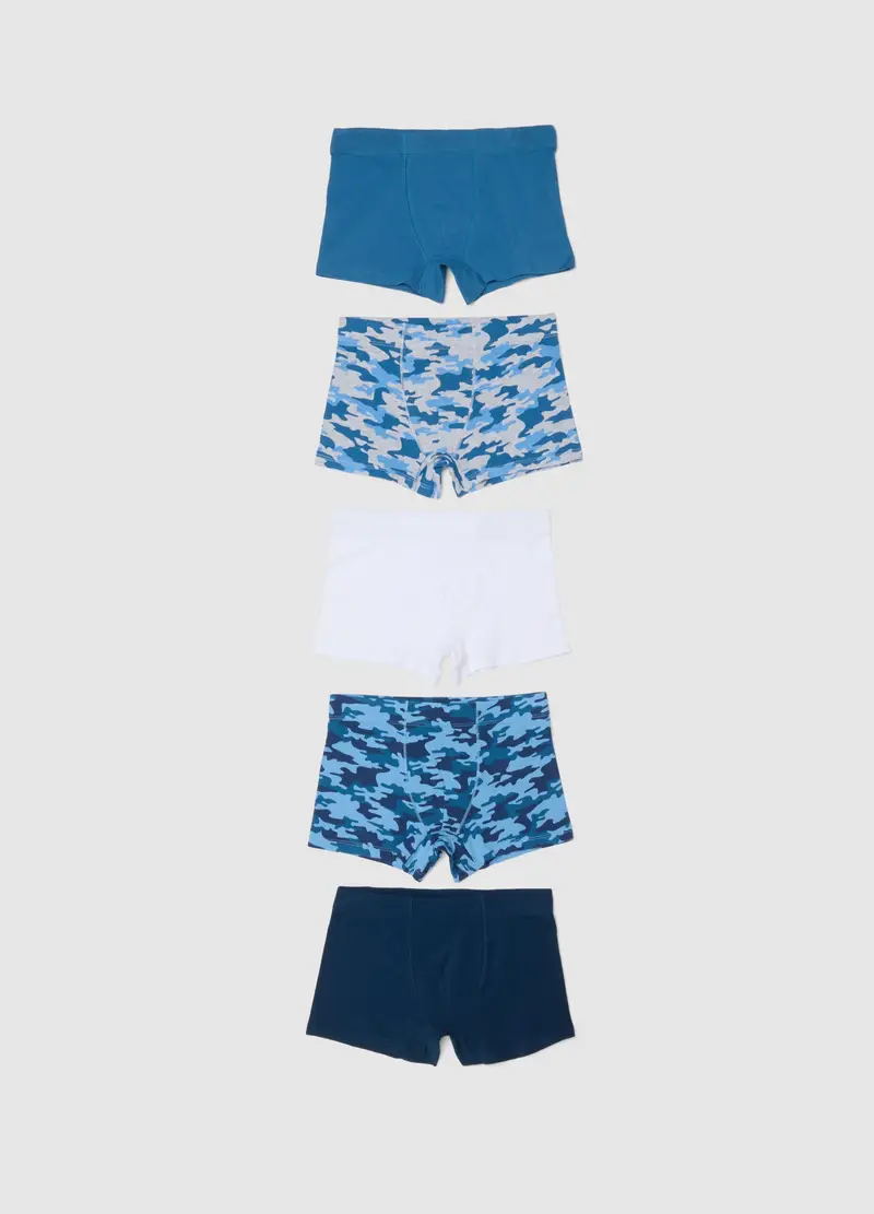 Multipack Boxer In Cotone Elasticizzato Multicolor Da Ragazzo, Bambino, Multicolor