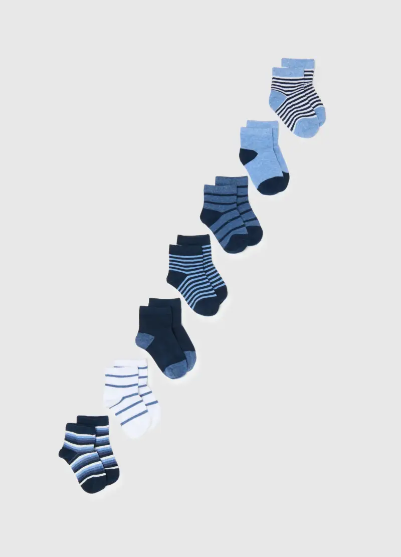 Multipack Calze Corte In Cotone Multicolor Per Bambini, Bambino, Multicolor