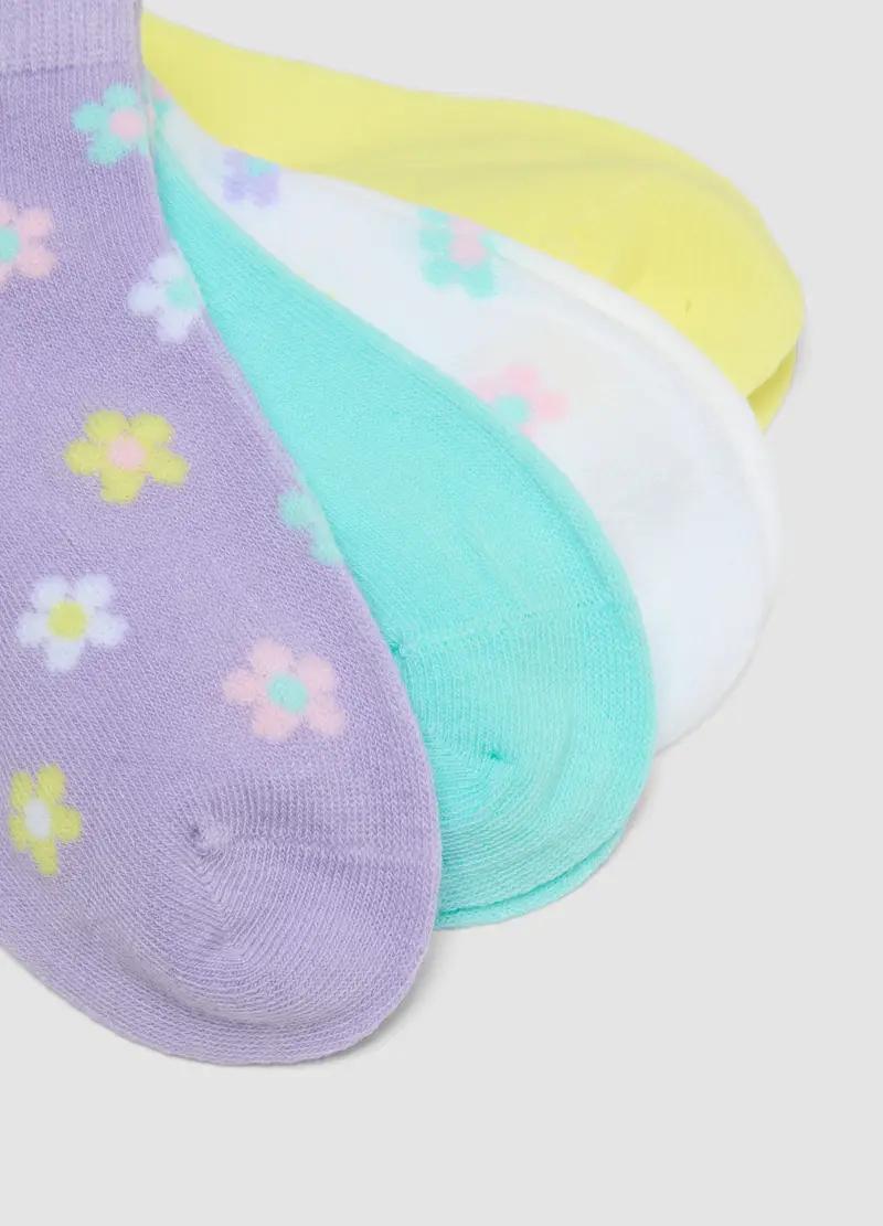 Multipack Calze Corte In Misto Cotone Biologico Multicolor Da Bambina, Multicolor miniatura 3