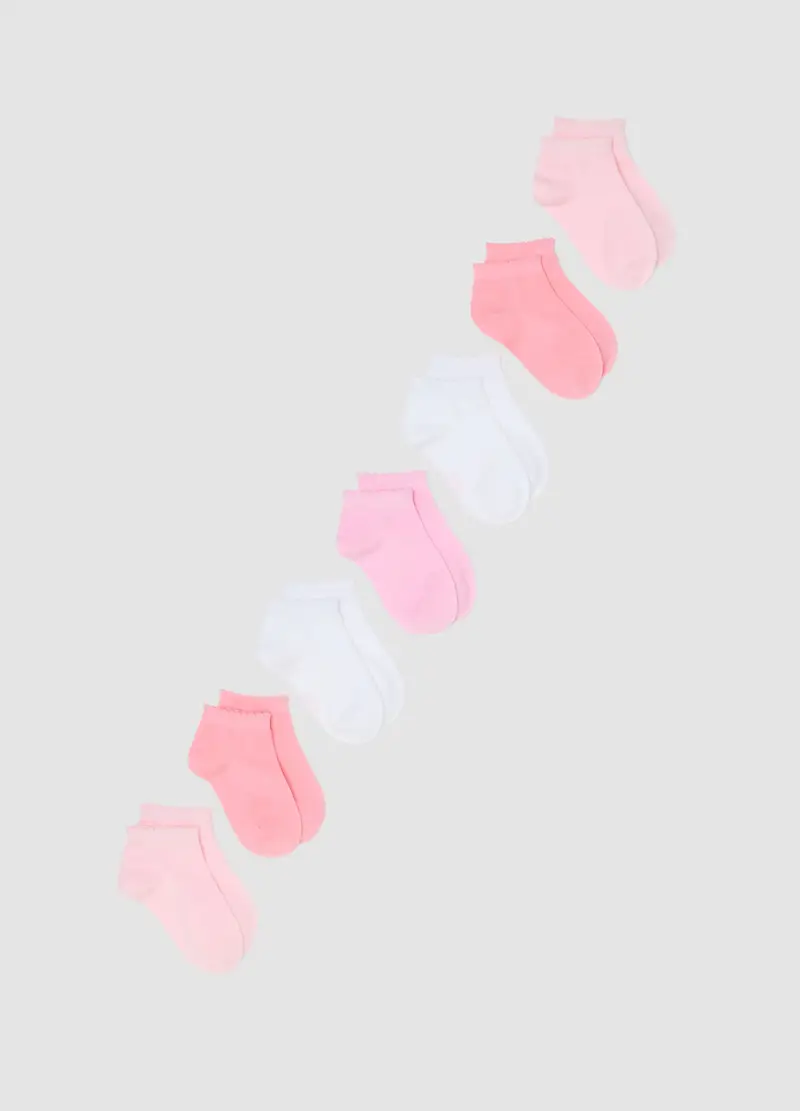 Multipack Calze Corte In Misto Cotone Multicolor Da Bambina, Multicolor