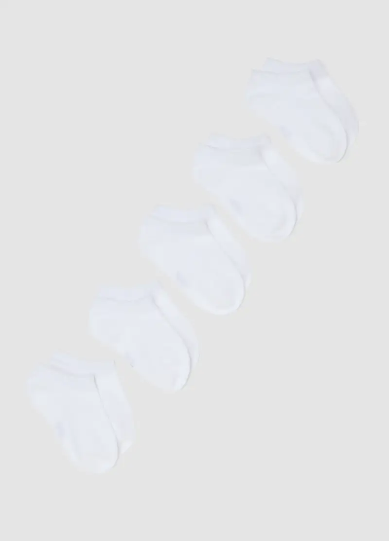 Multipack Calzini In Misto Cotone Bianco Da Bambino Regular Fit, Bianco