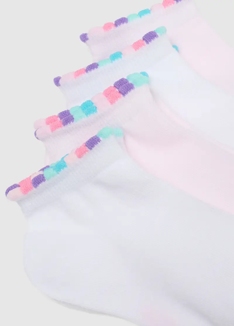 Multipack Calzini In Misto Cotone Multicolor Da Bambina, Multicolor miniatura 2