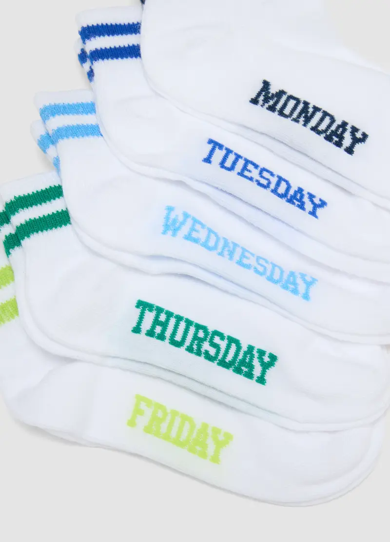 Multipack Di Calzini Corti In Cotone Multicolor Per Bambini, Bambino, Multicolor miniatura 3