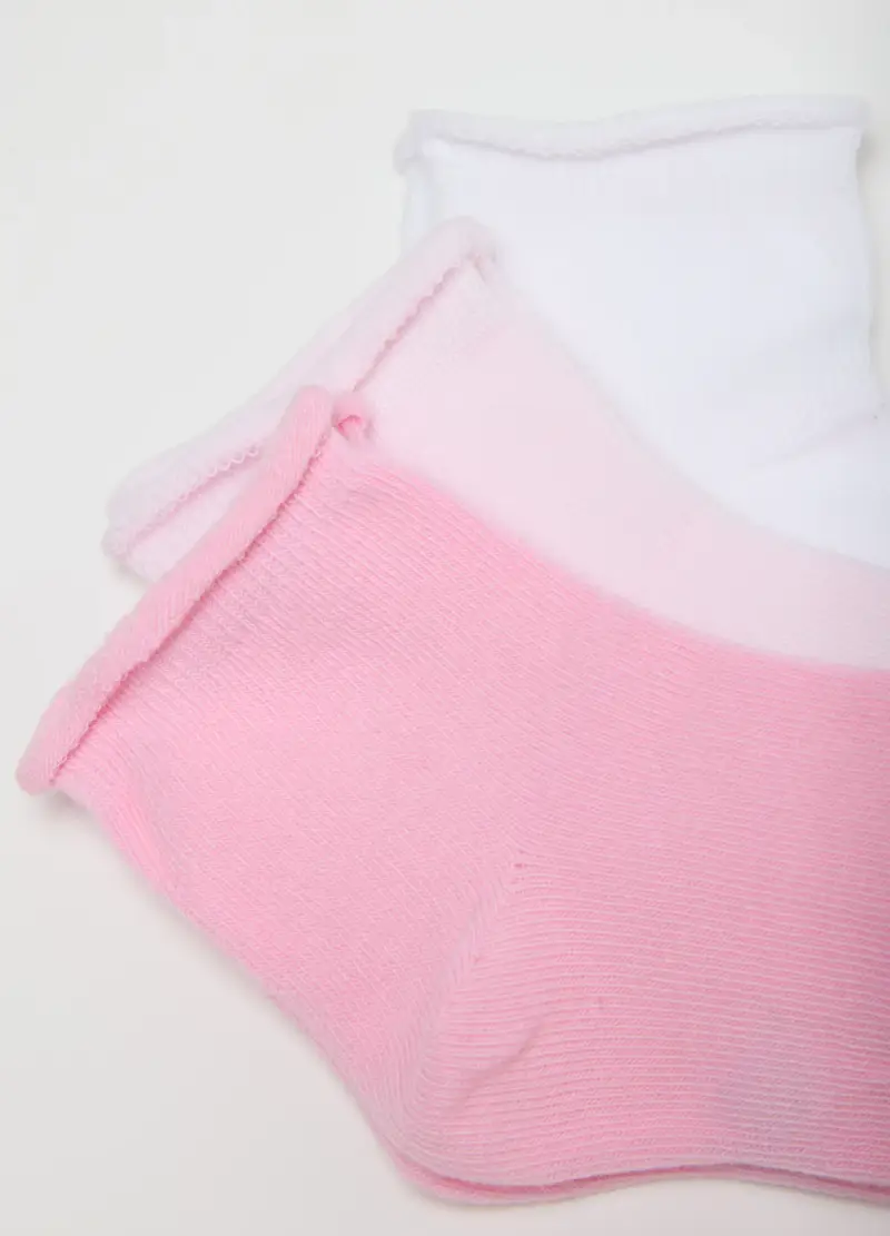 Multipack Di Cinque Calzini Da Bambina In Cotone Multicolor Elasticizzati, Multicolor miniatura 3