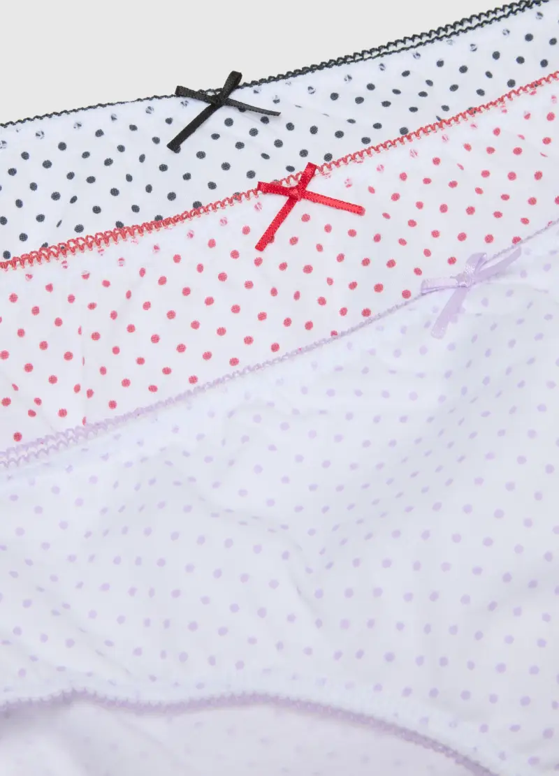 Multipack Mutandine In Puro Cotone Multicolor Da Bambina, Multicolor miniatura 3