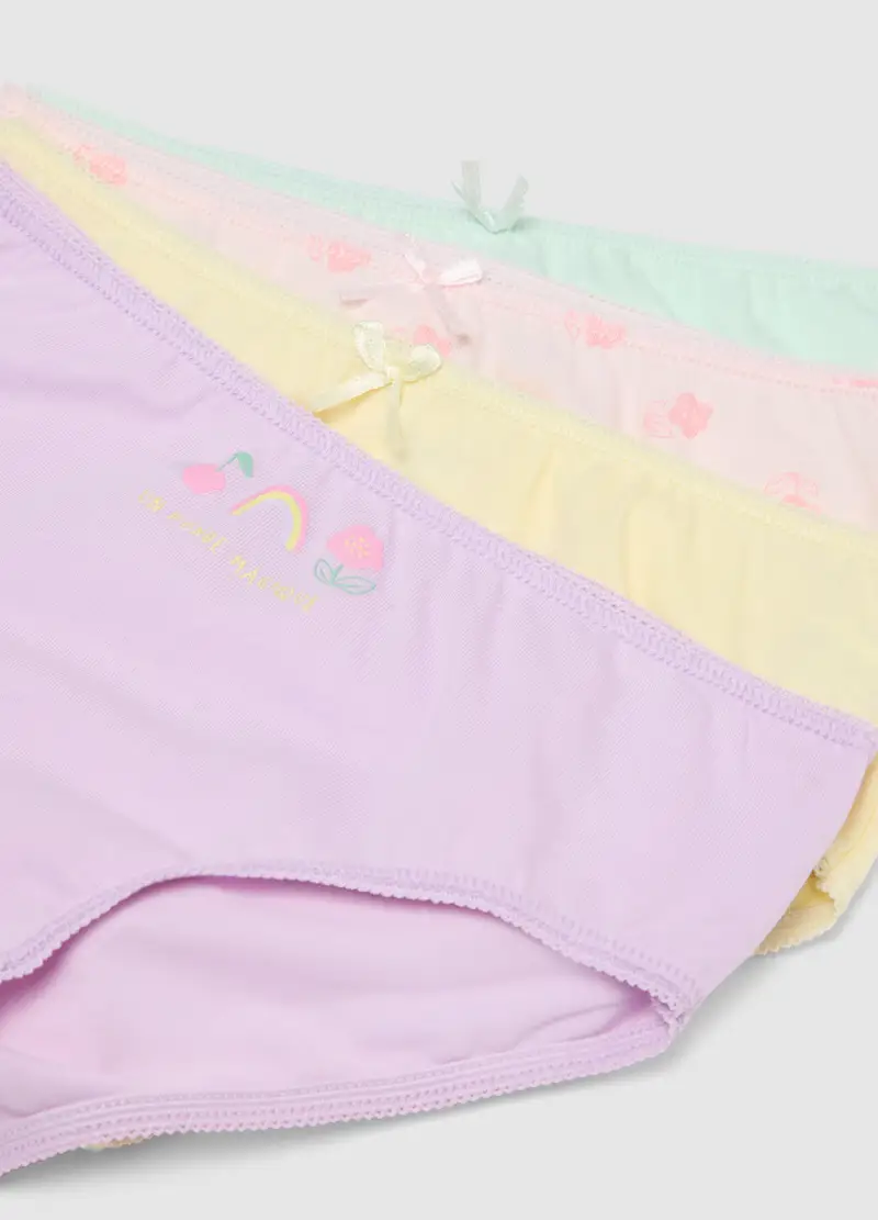 Multipack Mutandine In Puro Cotone Multicolor Da Bambina Regular Fit, Multicolor miniatura 3