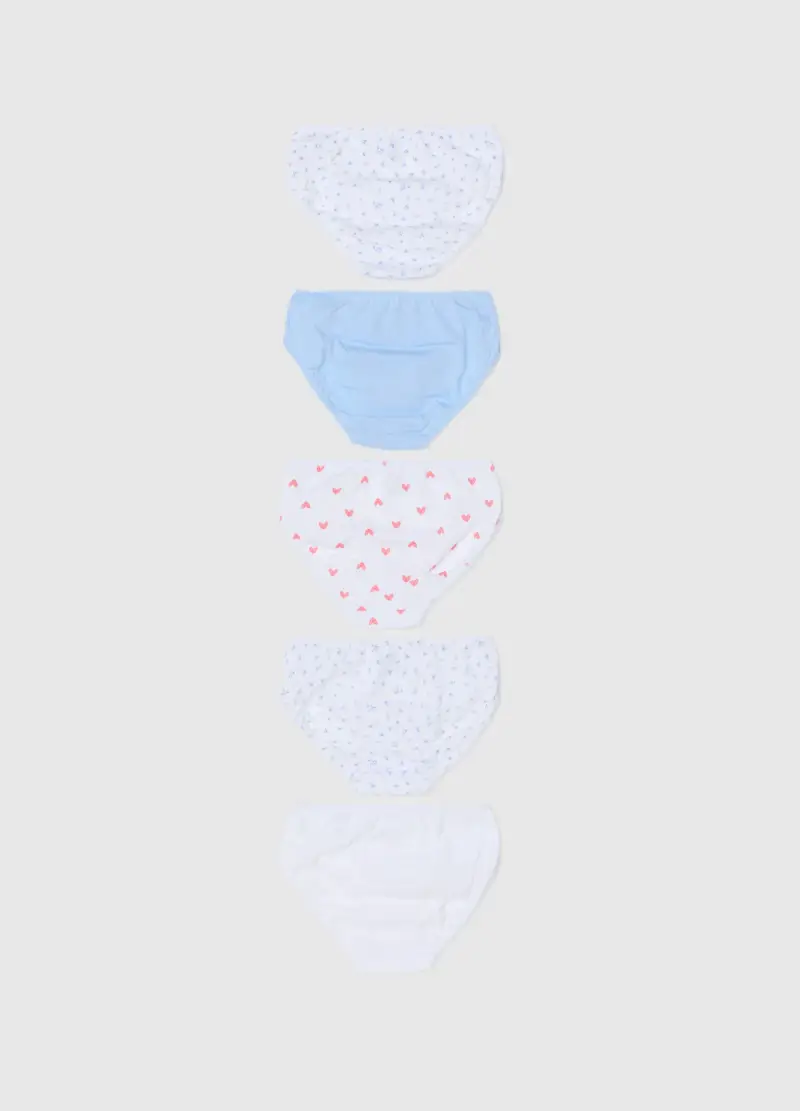 Multipack Mutandine Multicolor Da Bambina In Puro Cotone Regular Fit, Multicolor miniatura 2