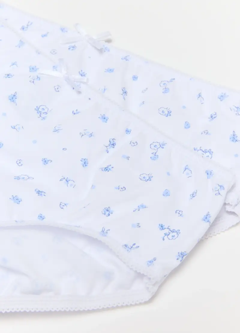 Multipack Mutandine Multicolor Da Bambina In Puro Cotone Regular Fit, Multicolor miniatura 3