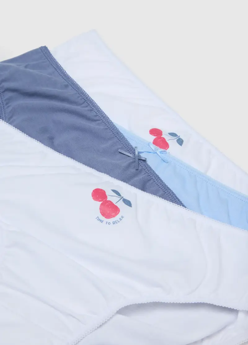 Multipack Mutandine Multicolor Da Ragazza In Puro Cotone Regular Fit, Bambina, Multicolor miniatura 3