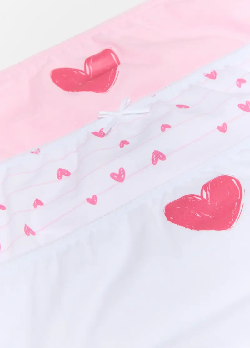 Multipack Mutandine Multicolor Da Ragazza In Puro Cotone Regular Fit, Bambina, Multicolor miniatura 3