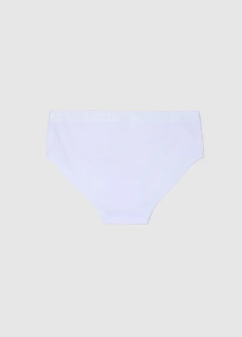 Mutandina Da Ragazza In Cotone Bianco Regular Fit, Bambina, Bianco miniatura 2