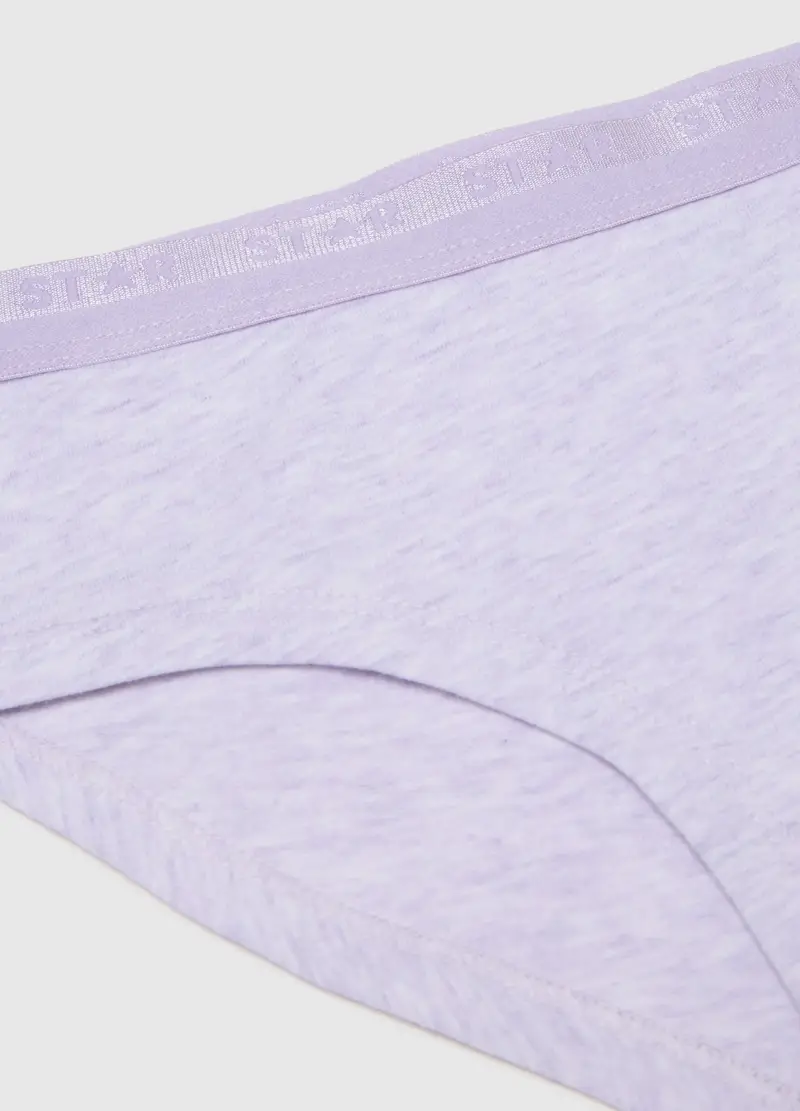 , Mutandine In Cotone Elasticizzato Viola Per Bambine Regular Fit, Bambina, Viola miniatura 3