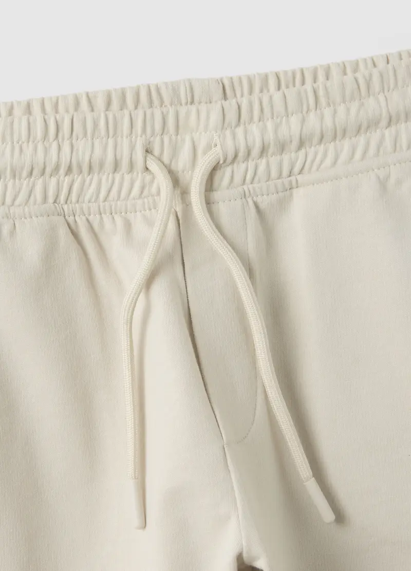 Pantaloncini In Puro Cotone Beige Da Bambino Regular Fit, Beige miniatura 3