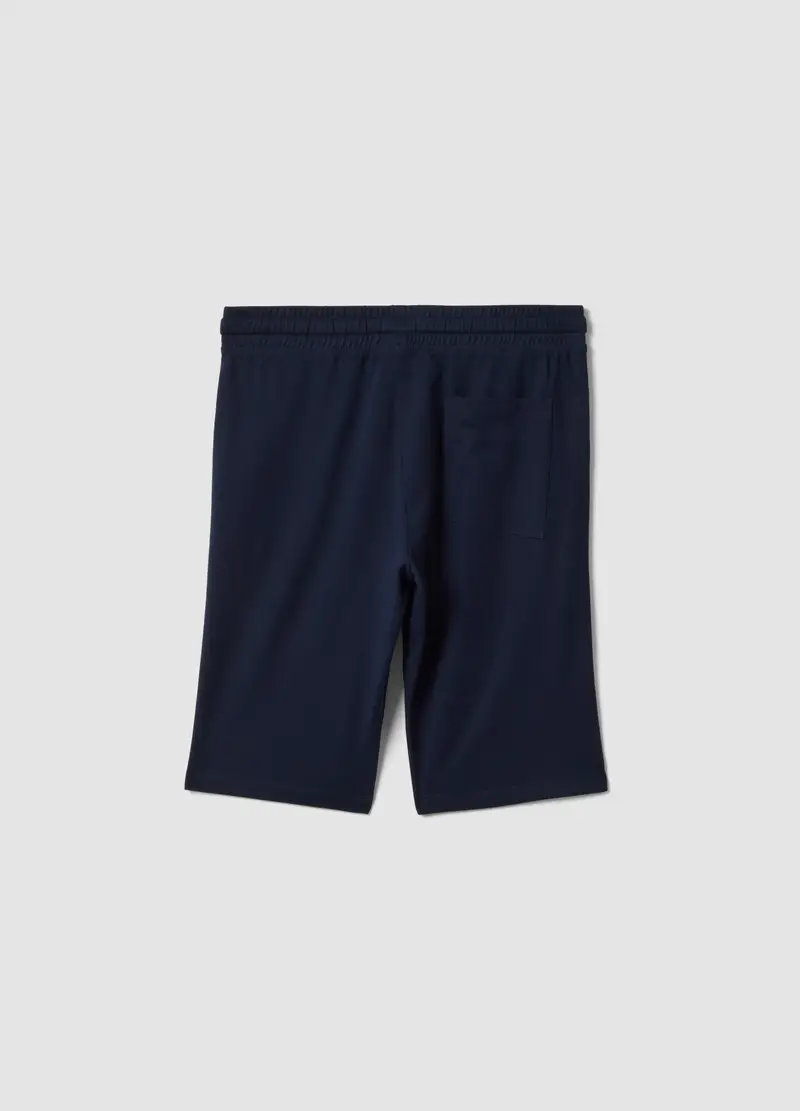 Pantaloncini In Puro Cotone Blu Da Ragazzo Comfort Fit, Bambino, Blu miniatura 2