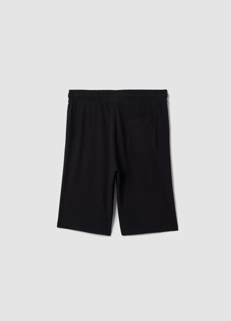 Pantaloncini In Puro Cotone Nero Da Ragazzo Comfort Fit, Bambino, Nero miniatura 2