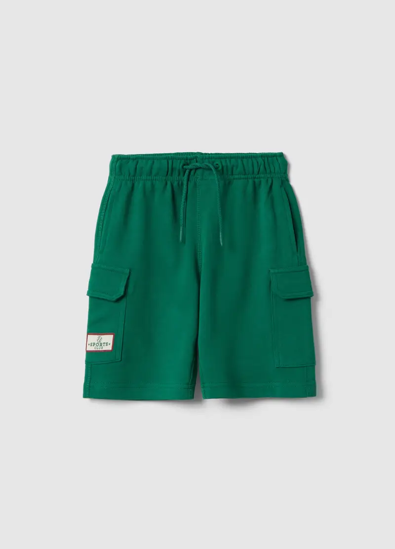 Pantaloncini Verdi In Puro Cotone, Bambino, Verde