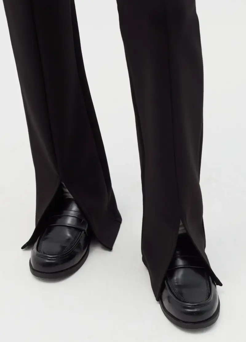 Pantalone Flare Fit Con Spacchetti, Bambina, Nero miniatura 2