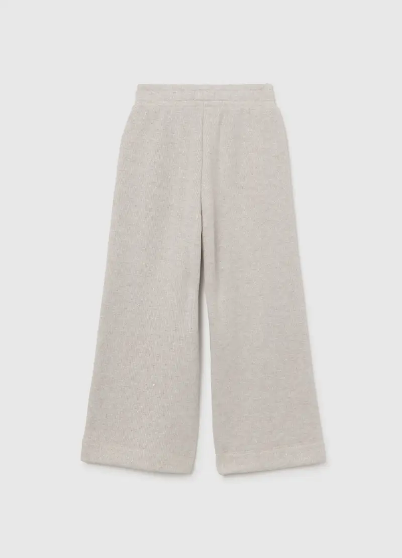 Pantalone Jogger Elasticizzato Beige Da Bambina Regular Fit, Beige miniatura 2