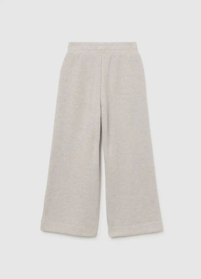 Pantalone Jogger Elasticizzato Beige Da Bambina Regular Fit, Beige miniatura 2